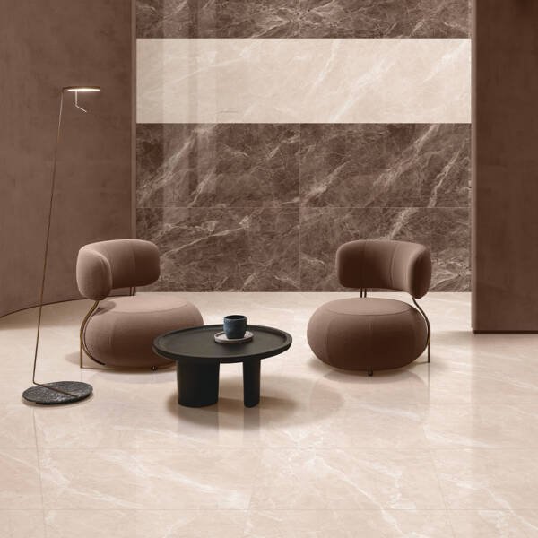 brown tile , brown glossy tiles , brown floor tiles , brown wall tiles , dark brown wall tiles , light dark combination . tiles for leaving room floor tiles